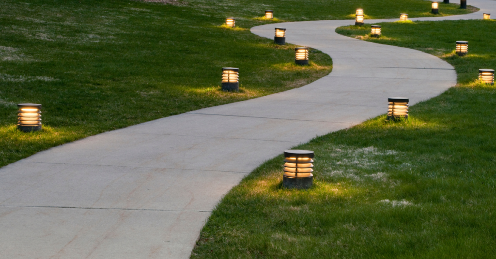 Walkway lighting improves safety and curb appeal.